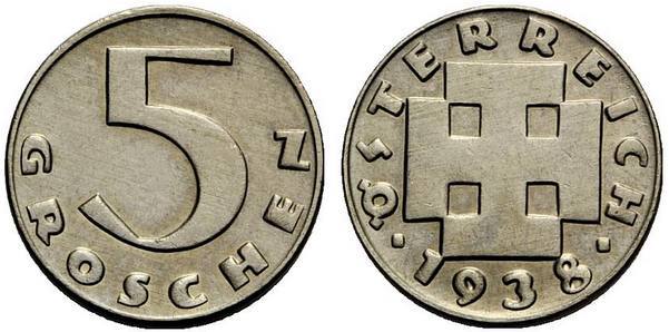 Austria 5 Groschen 1938